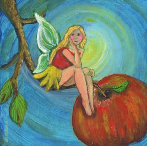 kaart autumn fairy apple